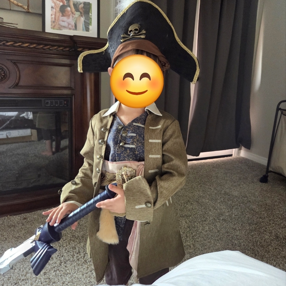 Kids Pirate Costume - Brown and Black